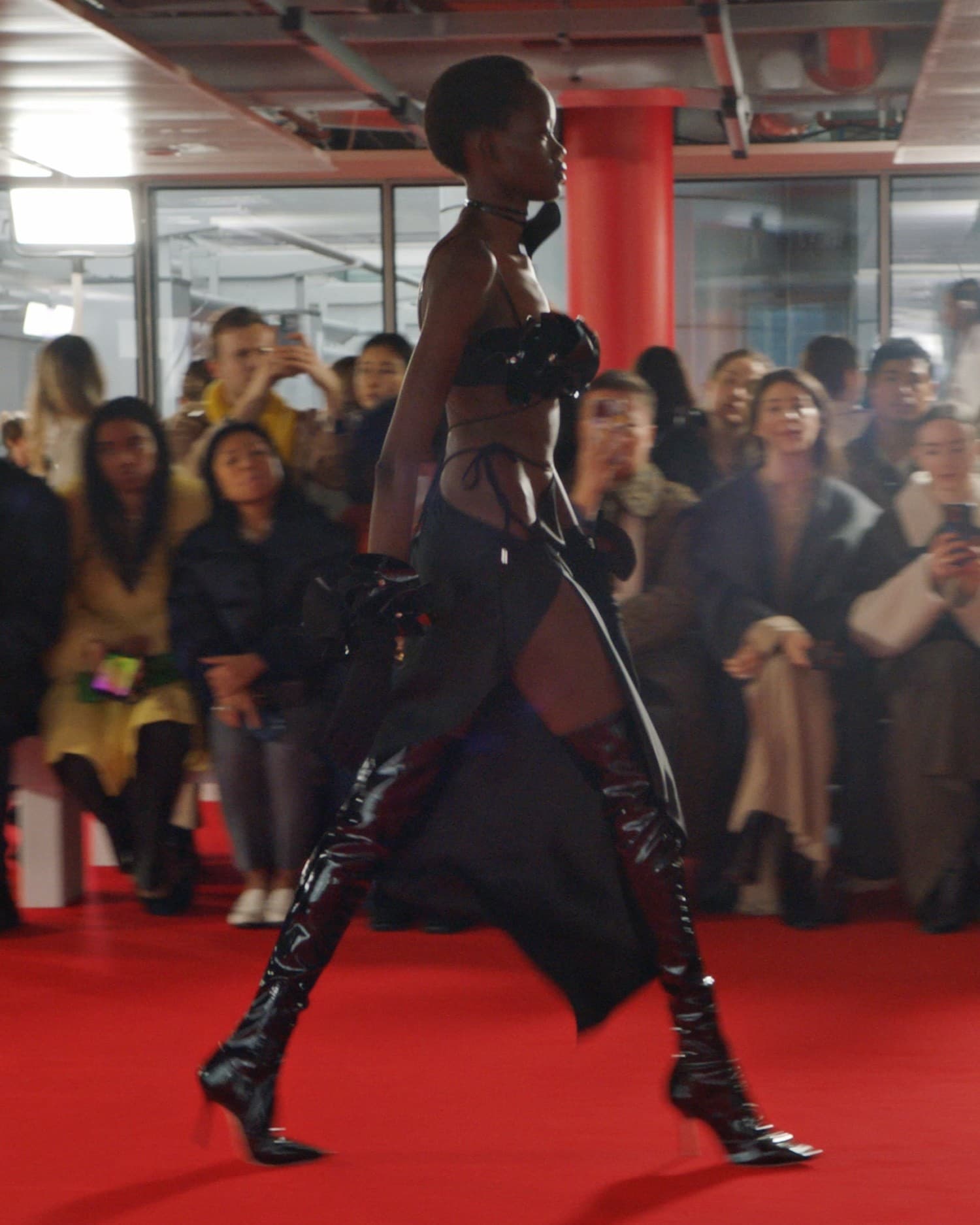 Show content capture: David Koma FW23 runway.