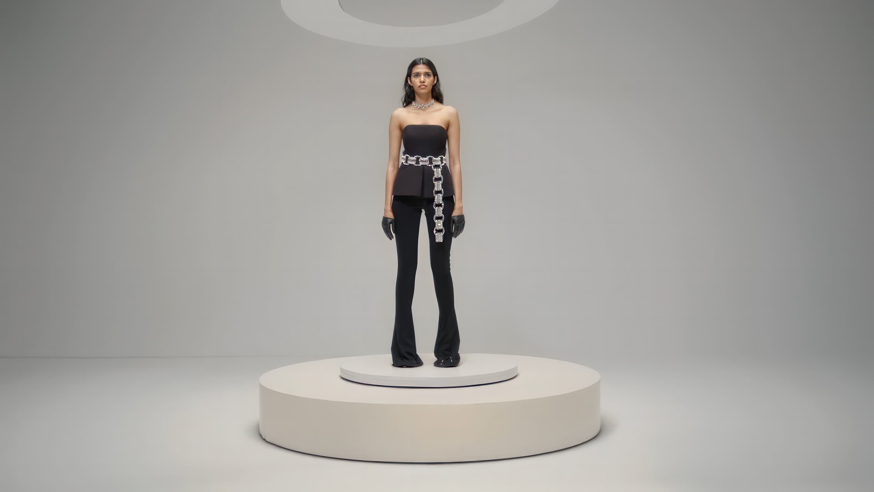 Show content capture: David Koma FW21 runway.