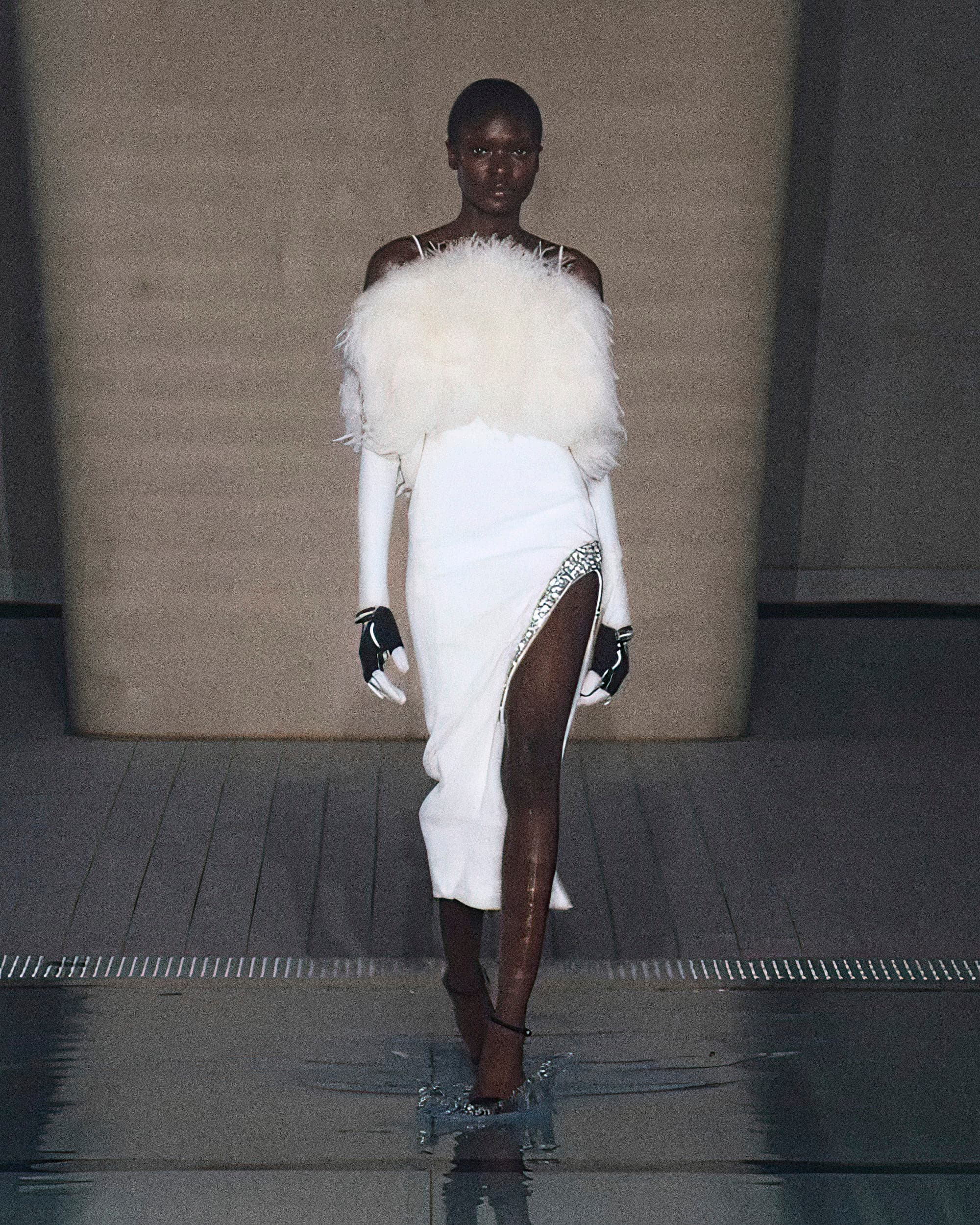 Show content capture: David Koma SS22 runway.