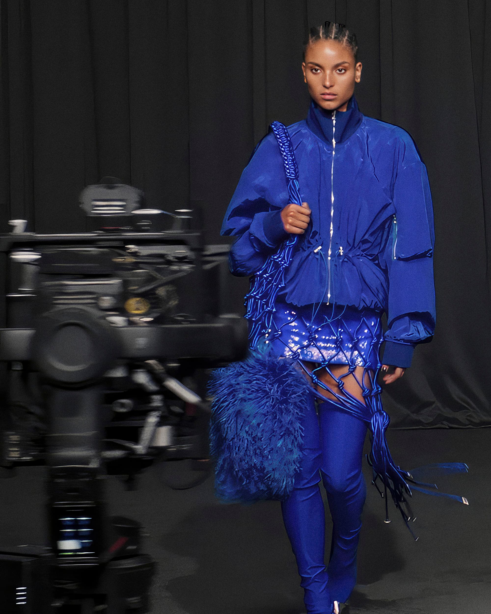 Show content capture: David Koma SS23 runway.