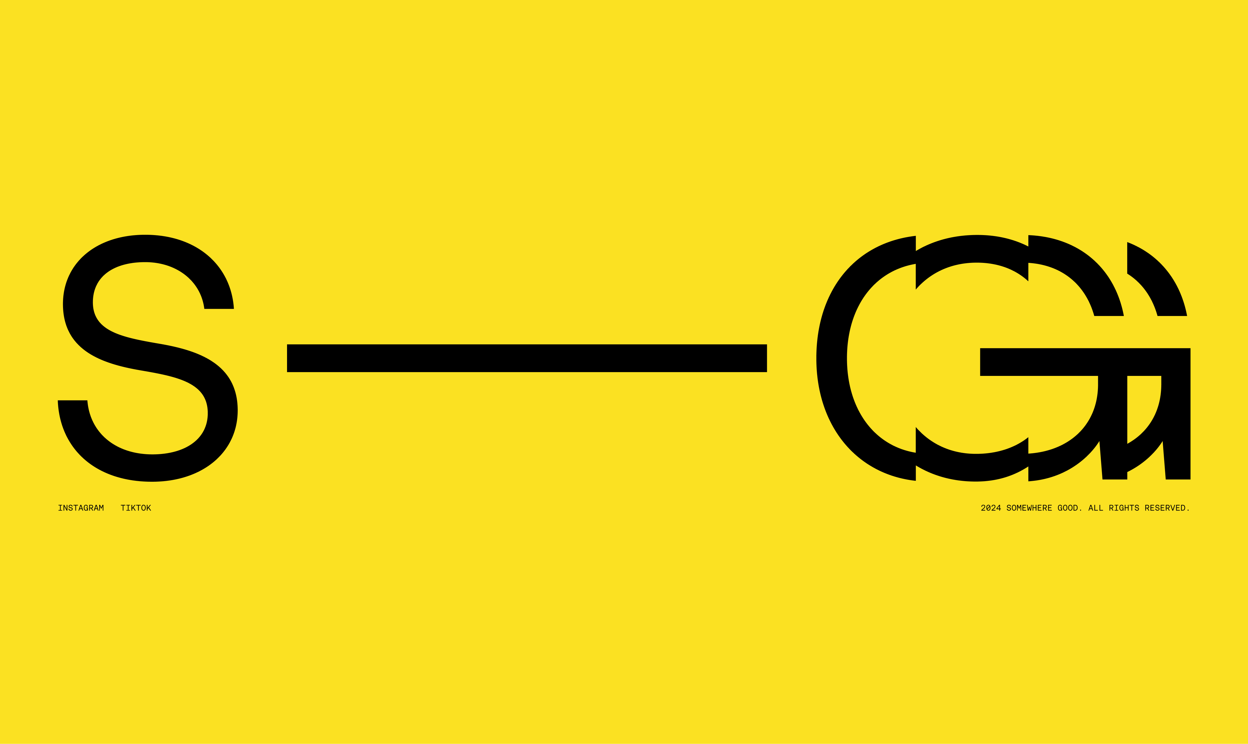 S G monogram billboard