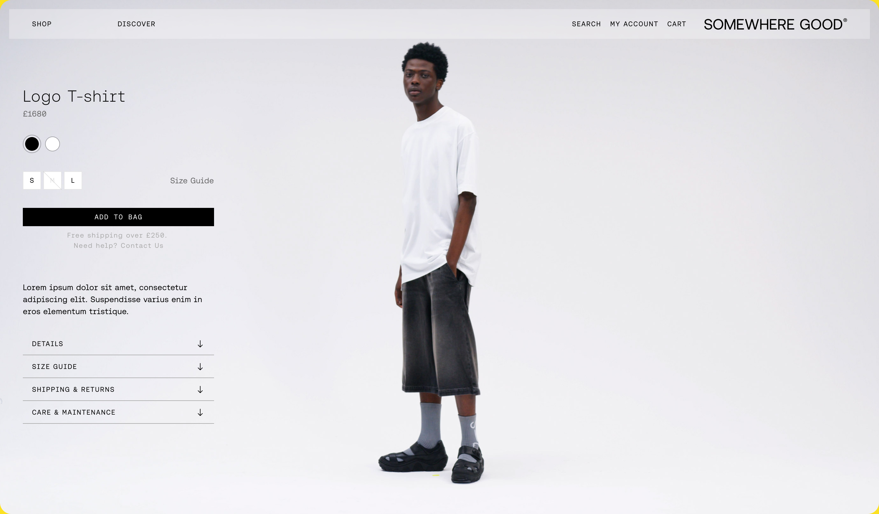 Logo T-shirt product page