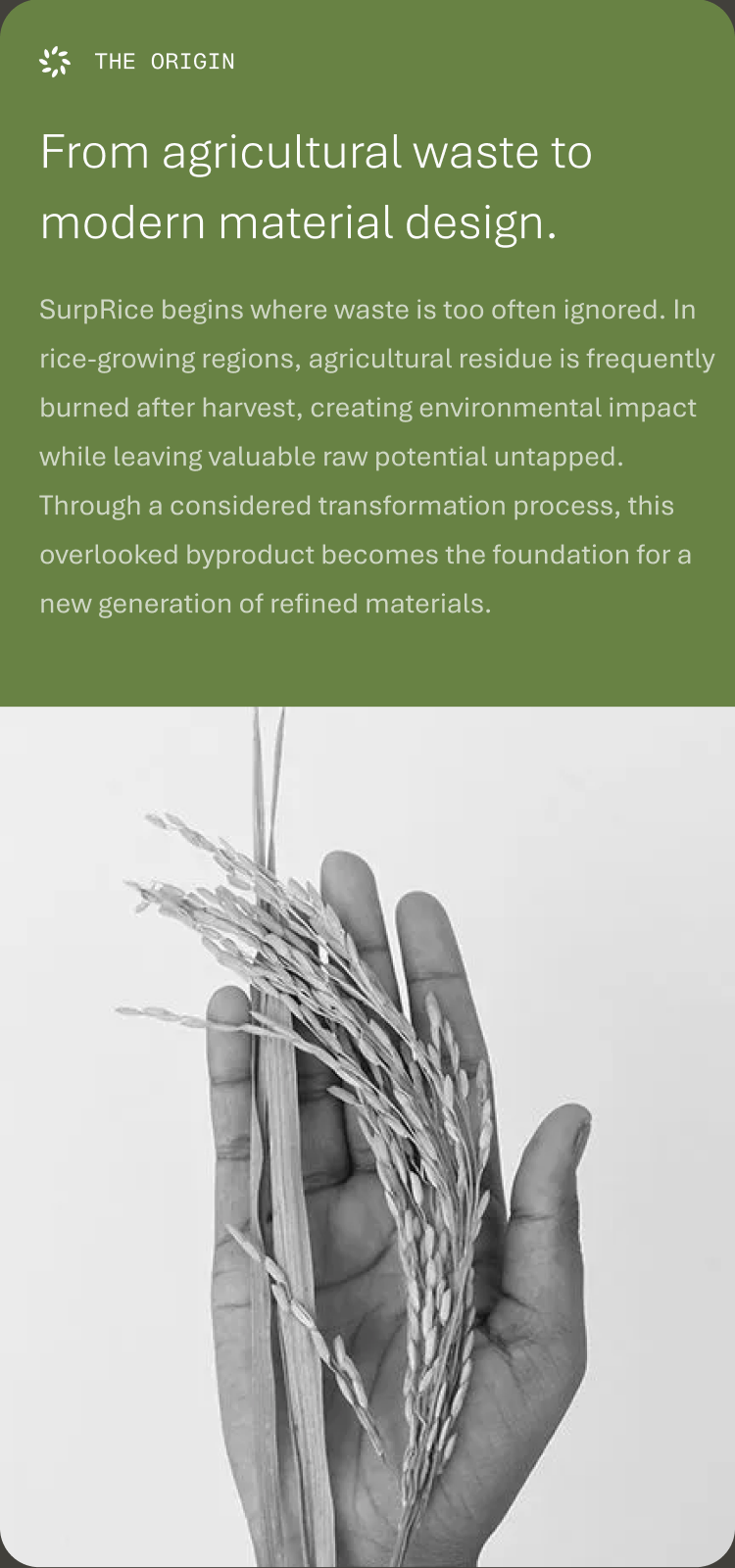 Mobile article, from agricultural waste to modern material design